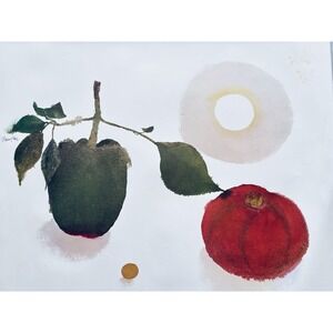 Elaine Benson Gallery 'At the Greengrocer' 1980 Show Print Claus Hoie Signed Vtg